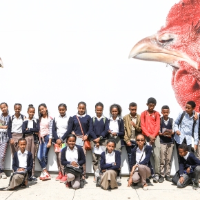 Educational tours to ILRI poultry research facility inspire young students in Ethiopia